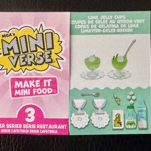 Lime jelly cups diner series 3
Miniverse make it mini food dinner